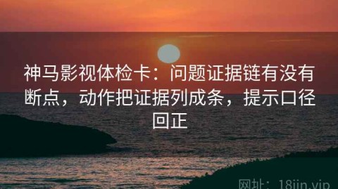 神马影视体检卡：问题证据链有没有断点，动作把证据列成条，提示口径回正