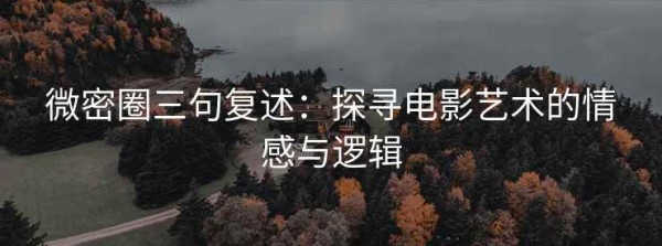 微密圈三句复述：探寻电影艺术的情感与逻辑