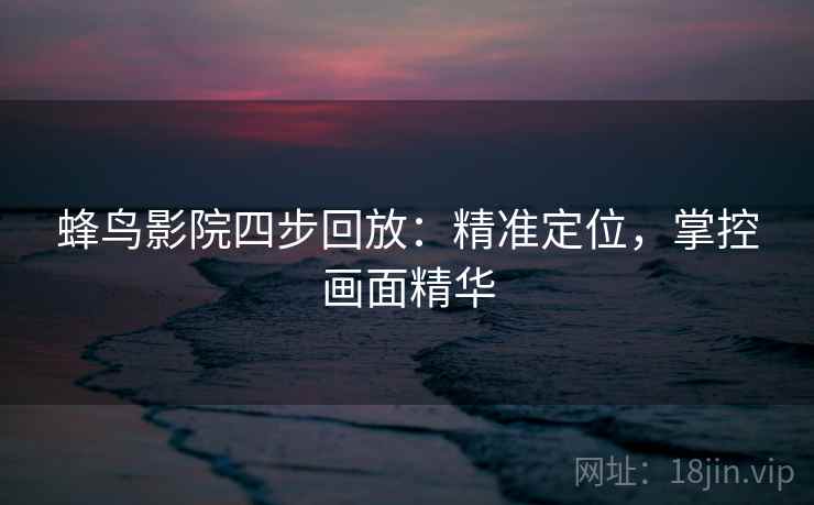 蜂鸟影院四步回放:精准定位,掌控画面精华 蜂鸟影院四步回放:精准定位,掌控画面精华